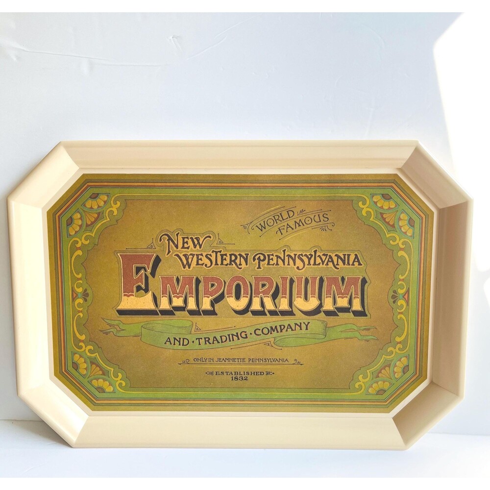 Vintage Brookpark #1520 New Western Pennsylvania Emporium Melamine Serving Tray